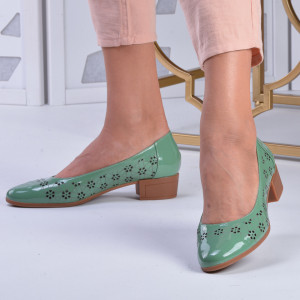 Pantofi Cu Toc Piele Naturala Kale Vernil - Need 4 Shoes