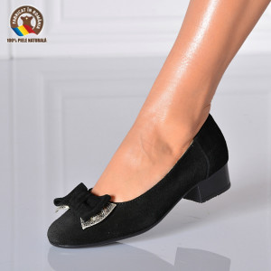 Pantofi Cu Toc Piele Naturala Minola 2 Negri-Need 4 Shoes