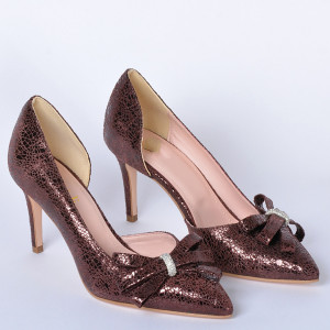 Pantofi Cu Toc Piele Naturala Miracle Maro- Need 4 Shoes