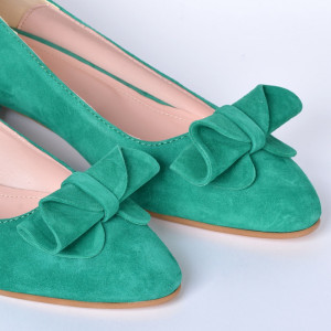 Pantofi Cu Toc Piele Naturala Viviana Verzi- Need 4 Shoes