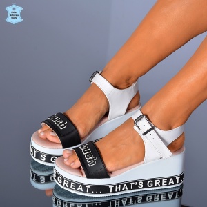 Sandale Dama Piele Naturala Hermyna 3 Albe- Need 4 Shoes