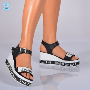 Sandale Dama Piele Naturala Hermyna 3 Negre- Need 4 Shoes