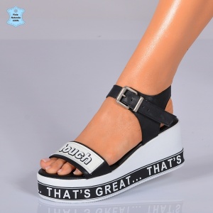 Sandale Dama Piele Naturala Hermyna 3 Negre- Need 4 Shoes