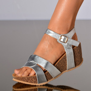 Sandale Cu Platforma Elzira Argintii- Need 4 Shoes