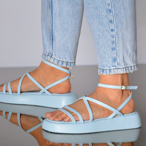 Sandale Cu Platforma Ildiko Albastre- Need 4 Shoes