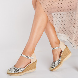 Sandale Cu Platforma Jolly Albe -NEED 4 SHOES
