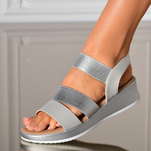 Sandale Cu Platforma Manya Argintii- Need 4 Shoes