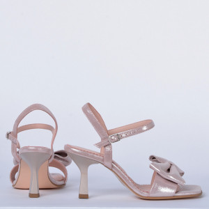 Sandale cu toc Piele Naturala Corina Roz- Need 4 Shoes