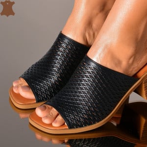 Papuci Dama Piele Naturala Pamela Negri- Need 4 Shoes