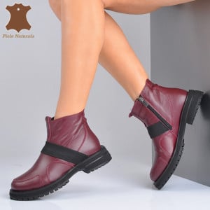 Ghete Dama Piele Naturala Elsa Bordo- Need 4 Shoes