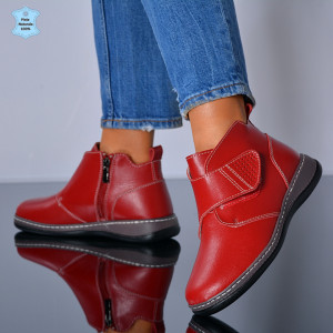 Ghete Dama Piele Naturala Nola Bordo- Need 4 Shoes