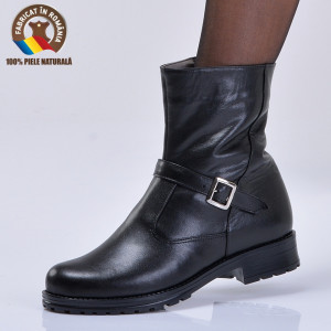 Ghete Dama Piele Naturala Opal Negre - Need 4 Shoes