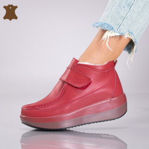 Ghete Dama Imblanite Piele Naturala 2 Rosi - Need 4 Shoes