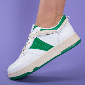 Tenisi Dama Adelin Alb/Verde- Need 4 Shoes