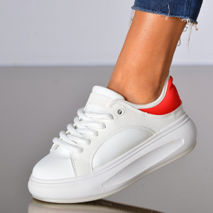 Adidasi Dama Jordy Alb/Rosu- Need 4 Shoes