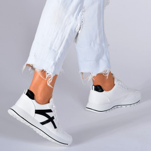 Adidasi Dama Naly 6 Alb/Negru