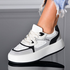 Adidasi Dama Narsia Alb/Negru- Need 4 Shoes