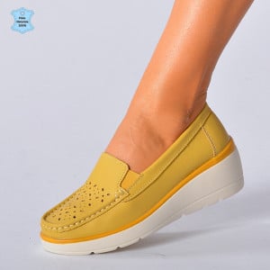 Pantofi Dama Piele Naturala Iuliana Galbeni- Need 4 Shoes