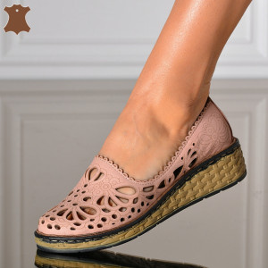 Pantofi Dama Piele Naturala Velika Roz- Need 4 Shoes