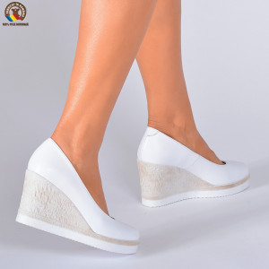 Pantofi Dama Piele Naturala Zelyna Albi