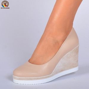 Pantofi Dama Piele Naturala Zelyna Nude