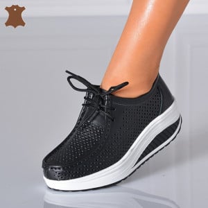 Pantofi Dama Piele Naturala Zena 4 Negri- Need 4 Shoes 