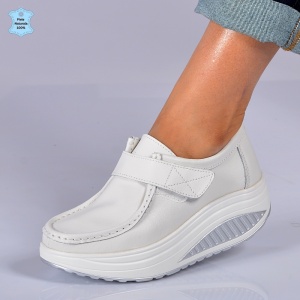Pantofi Dama Piele Naturala Zena 8 Albi- Need 4 Shoes
