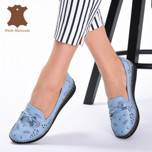 Pantofi Dama Piele Naturala Zigo Albastri- Need 4 Shoes