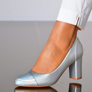 Pantofi Cu Toc Dama Blanca Argintii- Need 4 Shoes