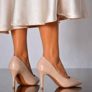 Pantofi Cu Toc Dama Daiana Bej- Need 4 Shoes