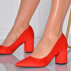 Pantofi Cu Toc Dama Drucila Rosii- Need 4 Shoes