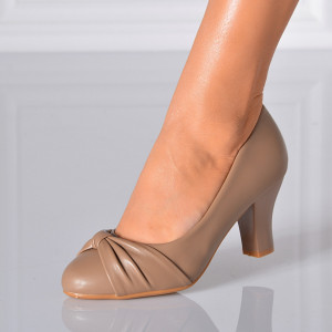 Pantofi Cu Toc Dama Eleonora Kaki- Need 4 Shoes
