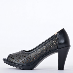 Pantofi Cu Toc Dama Laura 2 Negri - Need 4 Shoes