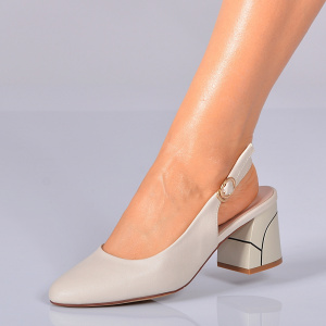Pantofi Cu Toc Dama Lurya Bej- Need 4 Shoes
