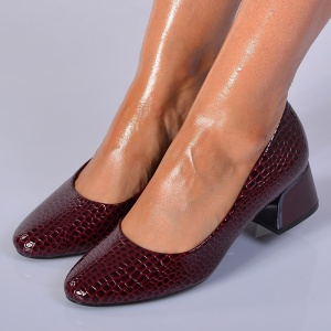 Pantofi Cu Toc Dama Malvina Bordo- Need 4 Shoes