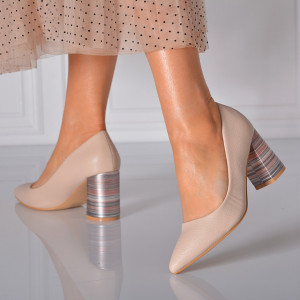Pantofi Cu Toc Dama Maria Bej- Need 4 Shoes