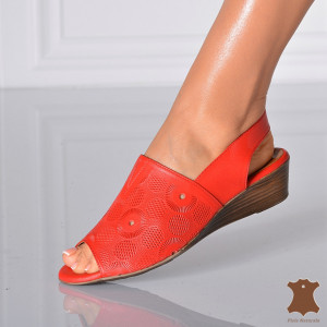 Sandale Dama Piele Naturala Marlenca Rosii- Need 4 Shoes