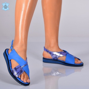 Sandale Dama Piele Naturala Synda 6 Albastre- Need 4 Shoes