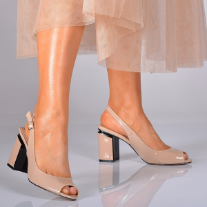 Sandale Dama Cu Toc Bella Nude- Need 4 Shoes