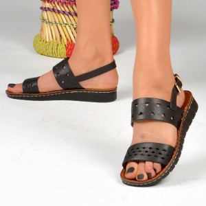 Sandale dama Fia Negre - Need 4 Shoes