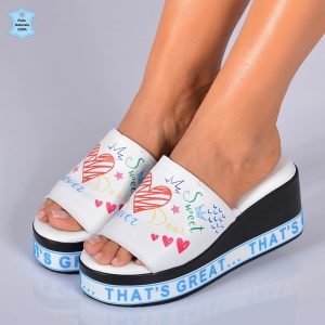 Papuci Dama Piele Naturala Casiela Albi- Need 4 Shoes