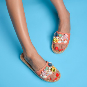 Papuci dama Cloe Orange - Need 4 Shoes