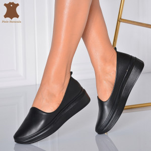 Pantofi Dama Piele Naturala Bliss Negri- Need 4 Shoes