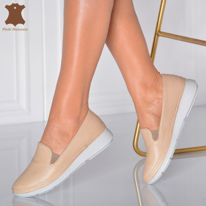 Pantofi Medicinali Piele Naturala Veronica Bej- Need 4 Shoes