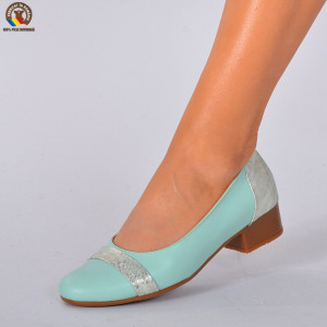 Pantofi Cu Toc Piele Naturala Adelle Menta-Need 4 Shoes