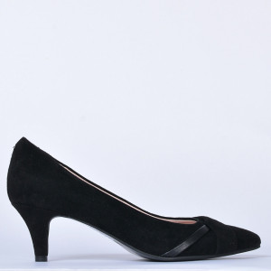 Pantofi Cu Toc Piele Naturala Denise 2 Negri- Need 4 Shoes