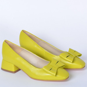 Pantofi Cu Toc Piele Naturala Iness Verzi- Need 4 Shoes
