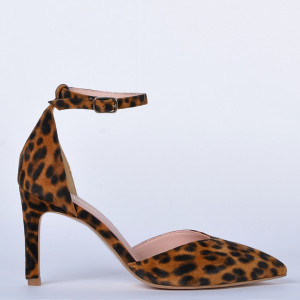 Pantofi Cu Toc Piele Naturala Kayla Animal Print- Need 4 Shoes