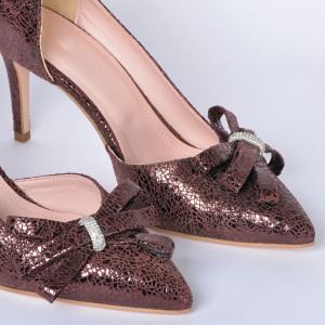 Pantofi Cu Toc Piele Naturala Miracle Maro- Need 4 Shoes