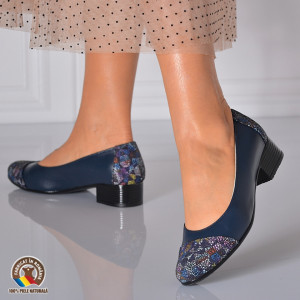 Pantofi Cu Toc Piele Naturala Odesa 3 Navy- Need 4 Shoes